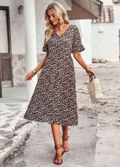 Seryne | Vestido elegante de mujer con escote en v