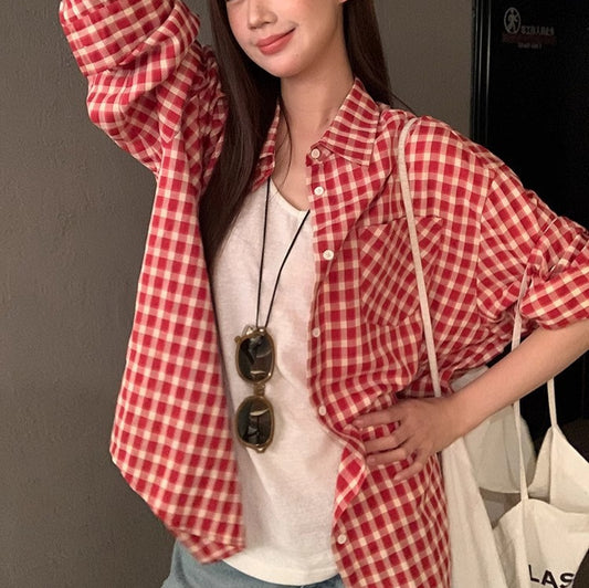 Leila - Camisa oversize a cuadros