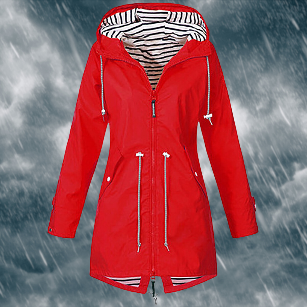 Abril – Chaqueta impermeable con capucha
