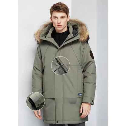 Rayce | Parka de invierno para hombre con capucha de pelo