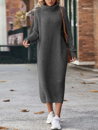 Sofía - Vestido de punto largo cuello alto mujer