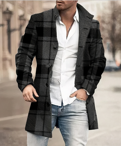 Elíass | Trench coat grueso y cálido para hombre, elegante y con estilo