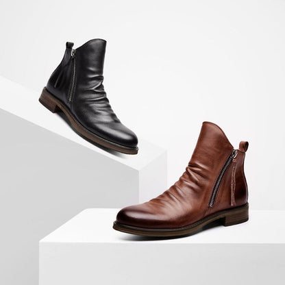 Demétrio | Botas de cuero robustas y elegantes para hombre, ideales para exteriores