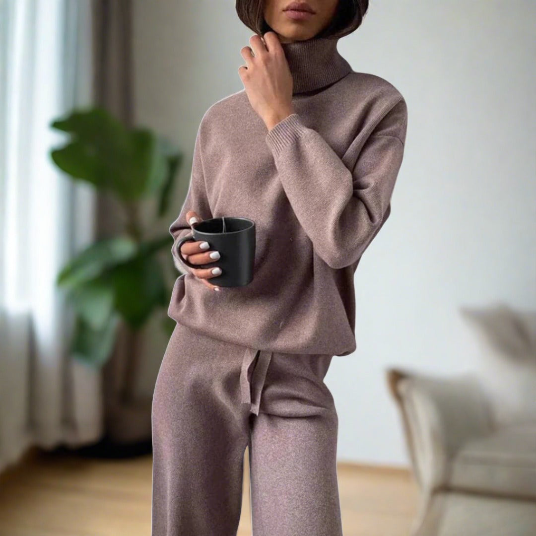 Laila | Conjunto de loungewear de fibra acrílica, invierno, cálido, cómodo