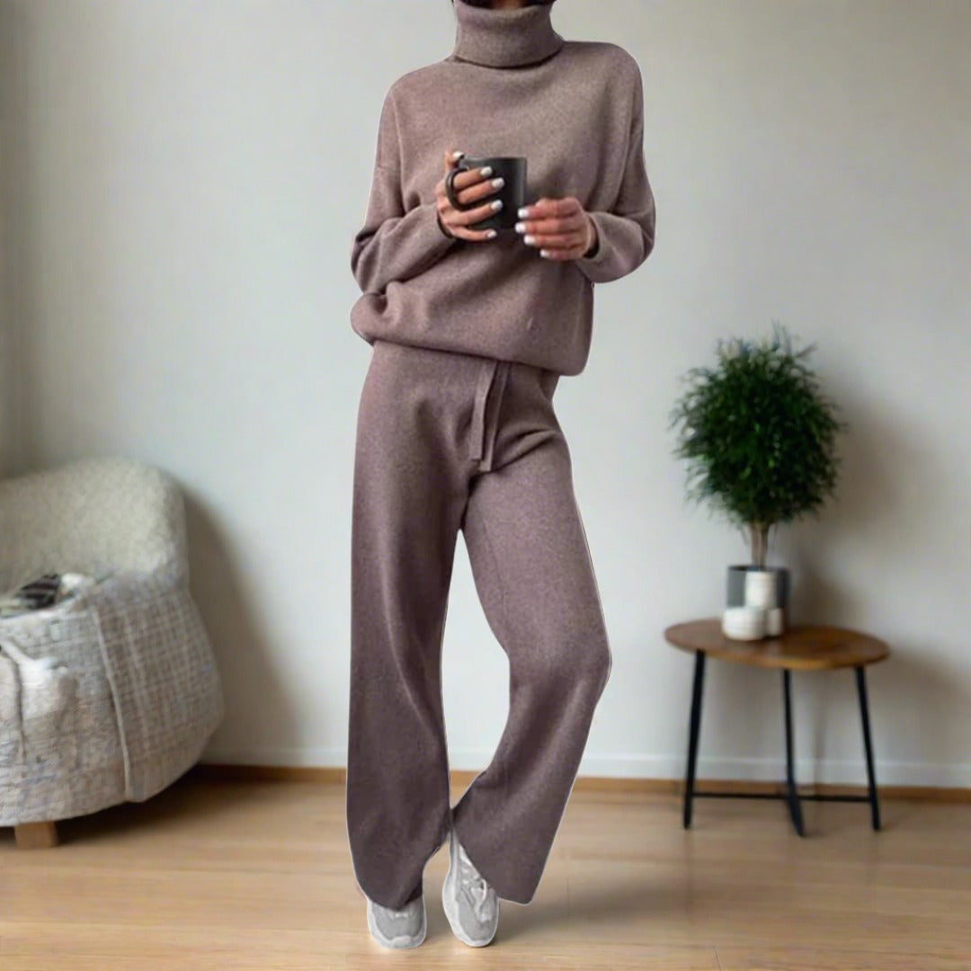 Laila | Conjunto de loungewear de fibra acrílica, invierno, cálido, cómodo