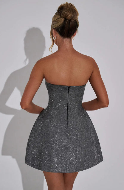 Valeria - Vestido corto brillante mujer