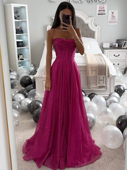 Isabella - Vestido Mujer Largo de Fiesta con Tirantes Finos