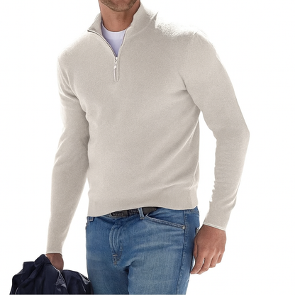 Daniel - Jersey hombre media cremallera casual