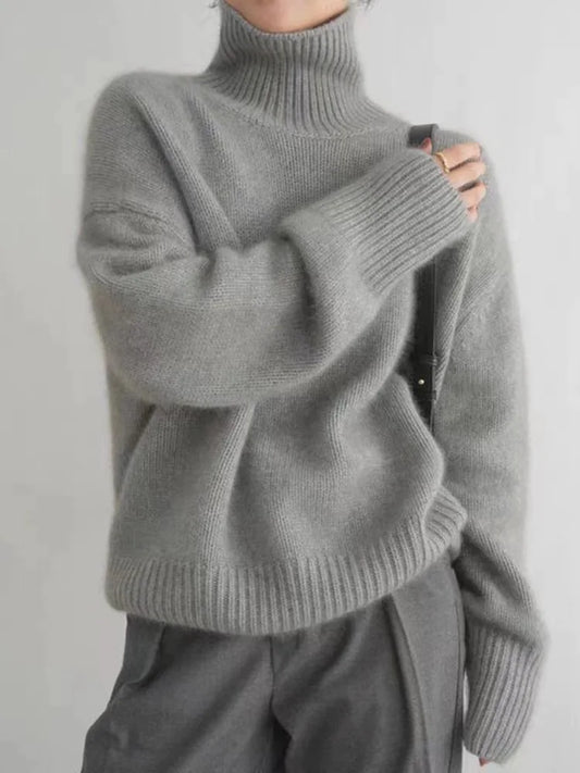 Marina - Suéter de punto cuello alto mujer