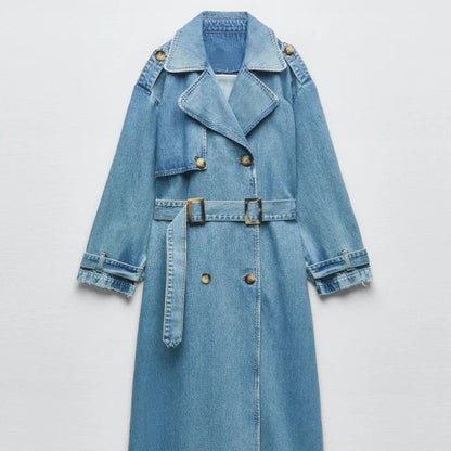 Candelia | Trench coat de denim acogedor y cálido