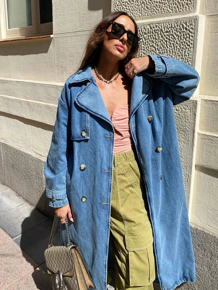 Candelia | Trench coat de denim acogedor y cálido