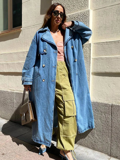 Candelia | Trench coat de denim acogedor y cálido