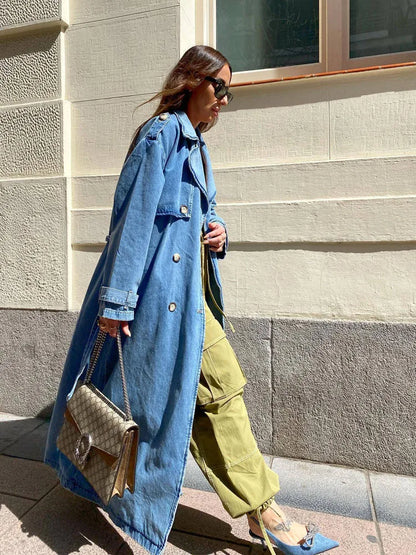 Candelia | Trench coat de denim acogedor y cálido