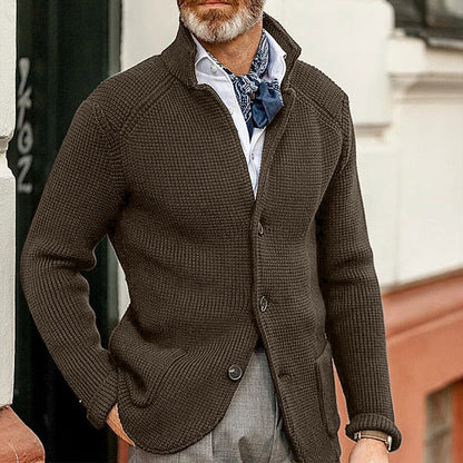 Adrián - Cárdigan tejido para hombre con botones frontales