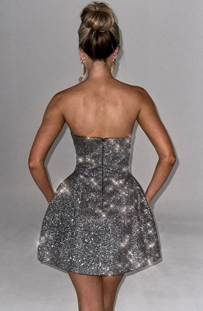 Valeria - Vestido corto brillante mujer