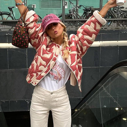 Flora – Chaqueta acolchada de mujer con estampado floral