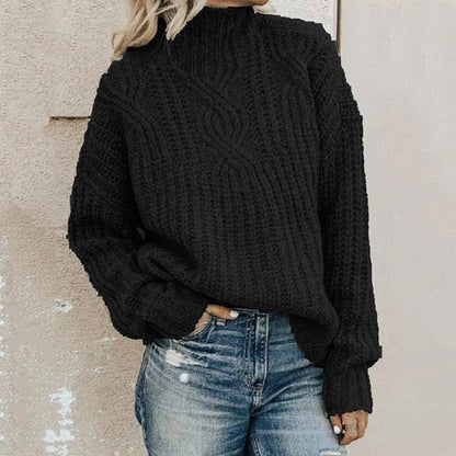 Noa - Jersey cachemira de punto trenzado para mujer estilo casual y cálido