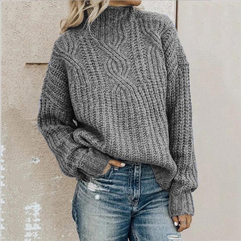 Noa - Jersey cachemira de punto trenzado para mujer estilo casual y cálido