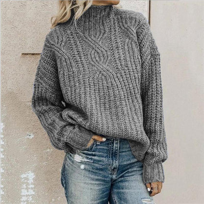 Noa - Jersey cachemira de punto trenzado para mujer estilo casual y cálido