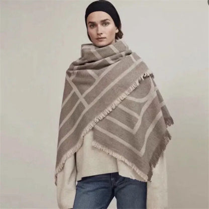 Amariél | Bufanda de invierno suave para mujer con patrón geométrico