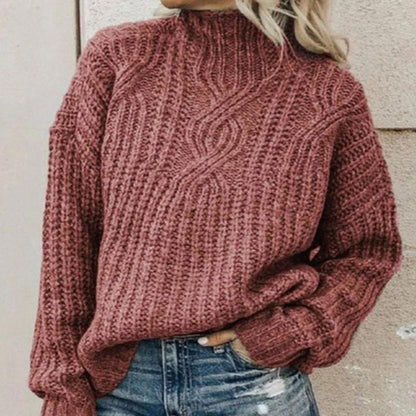 Noa - Jersey cachemira de punto trenzado para mujer estilo casual y cálido