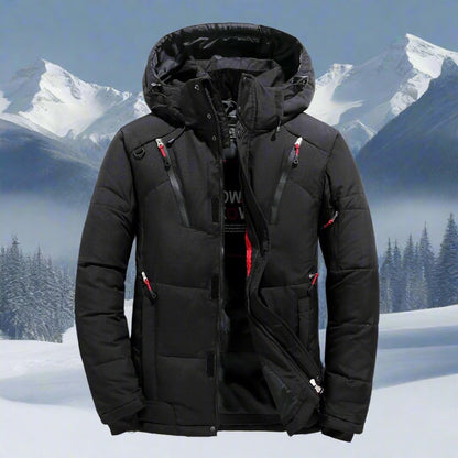 Adrián - Chaqueta de hombre acolchada impermeable con capucha