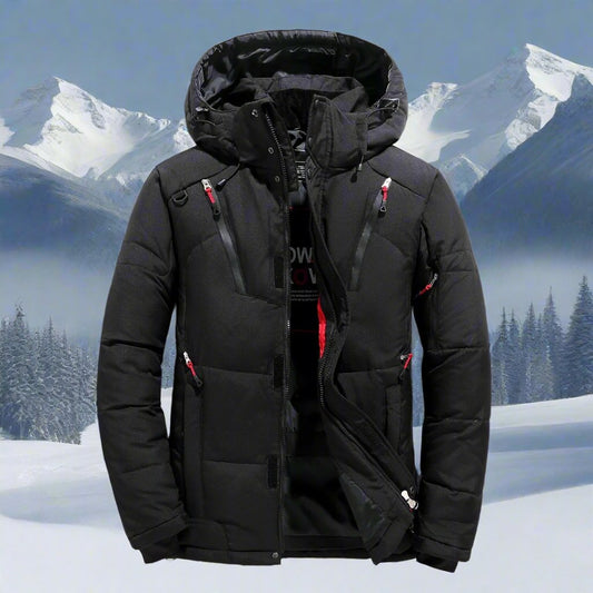 Adrián - Chaqueta de hombre acolchada impermeable con capucha