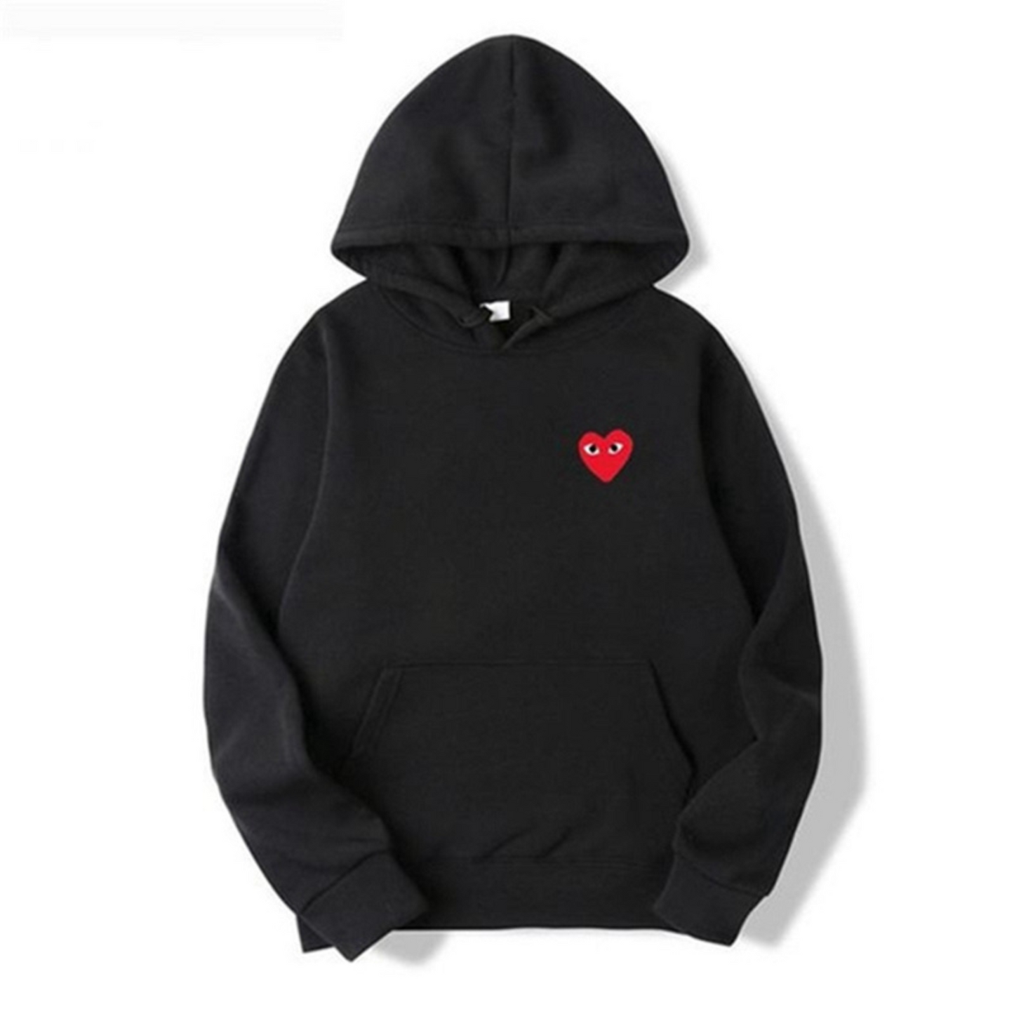 Weisste katoenen dames hoodie met een prachtig hartvormig logo