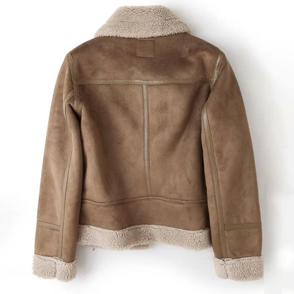 Macie – Chaqueta cálida de invierno con forro de borreguito para mujer