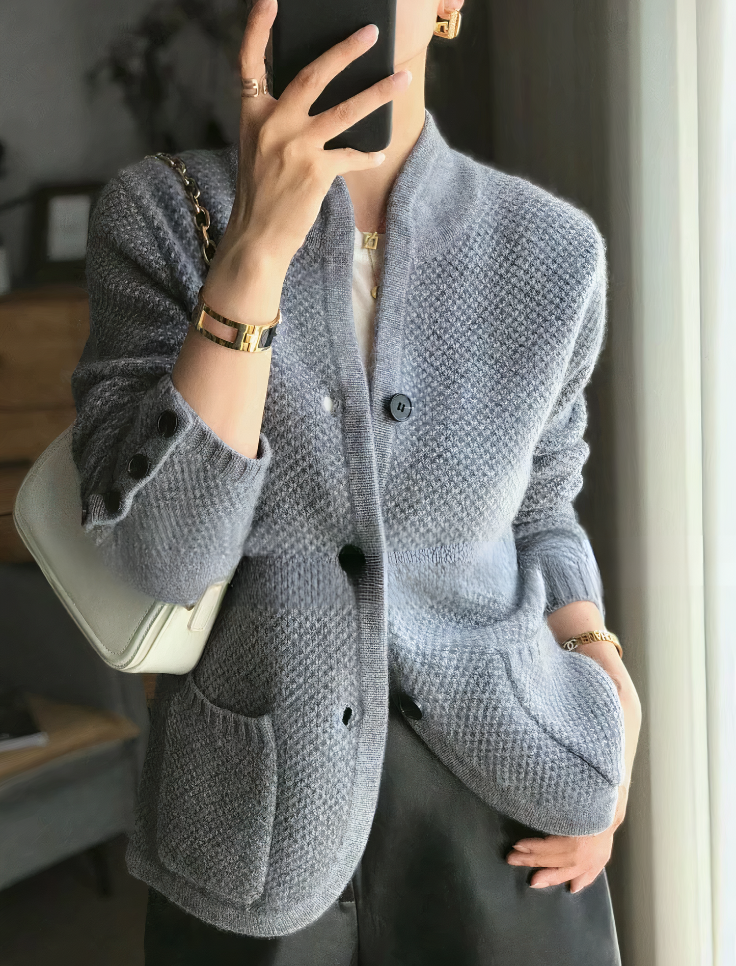 Elisa – Cárdigan de Invierno de Cashmere para Mujer
