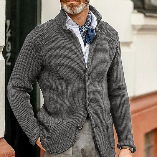 Adrián - Cárdigan tejido para hombre con botones frontales