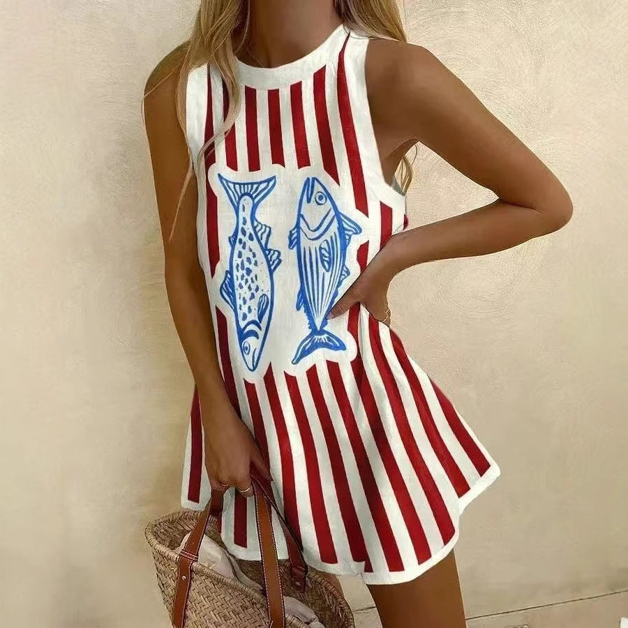 Almira - Minivestido gráfico de mujer