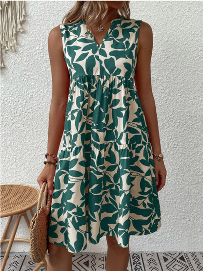Mirleya - Minivestido estampado sin mangas