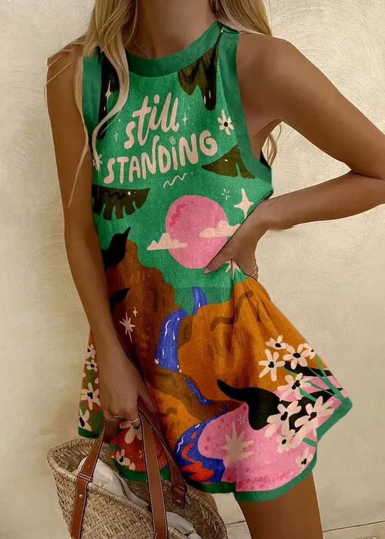 Almira - Minivestido gráfico de mujer