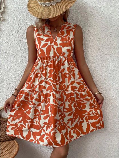 Mirleya - Minivestido estampado sin mangas