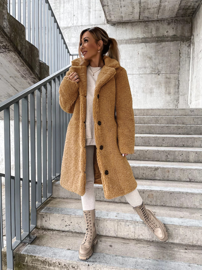 Valeria – Abrigo de invierno de lana de cordero para mujer