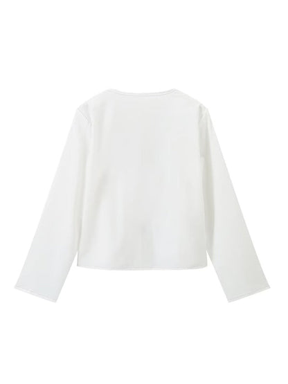 Carmen | Elegante blusa larga con lazo