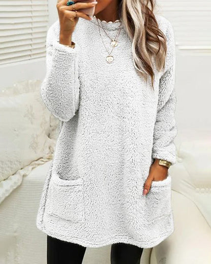 Elena – Sudadera polar oversize con bolsillos
