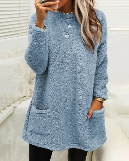 Elena – Sudadera polar oversize con bolsillos