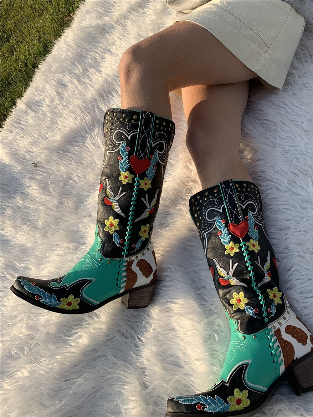 Ysabel | Botas de cuero cowboy únicas para mujeres