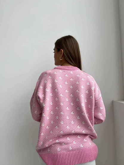 Diana | Jersey de punto moderno con estampado elegante para mujer