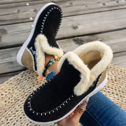 Marta - Botines de invierno para mujer con forro de borreguito