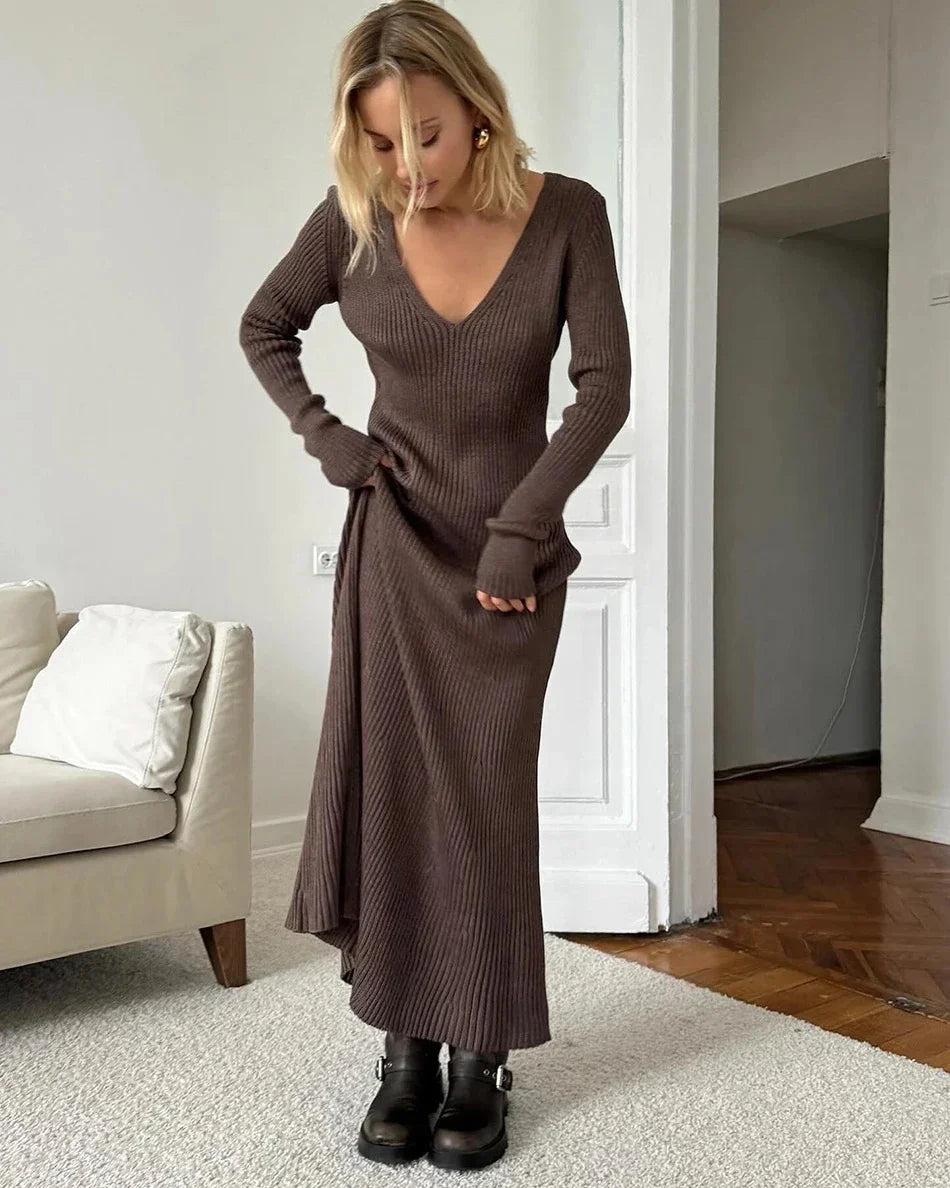 Ximenaah | Vestido de punto cálido para mujeres para otoño e invierno