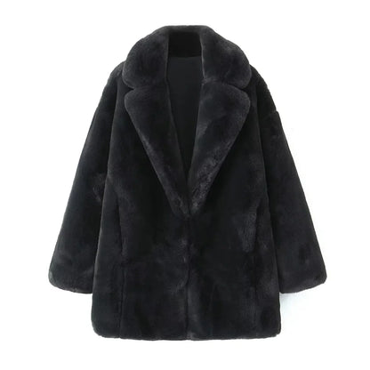 Calista | Chaqueta de faux fur para mujer de fibra de poliéster