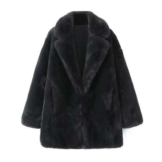 Calista | Chaqueta de faux fur para mujer de fibra de poliéster