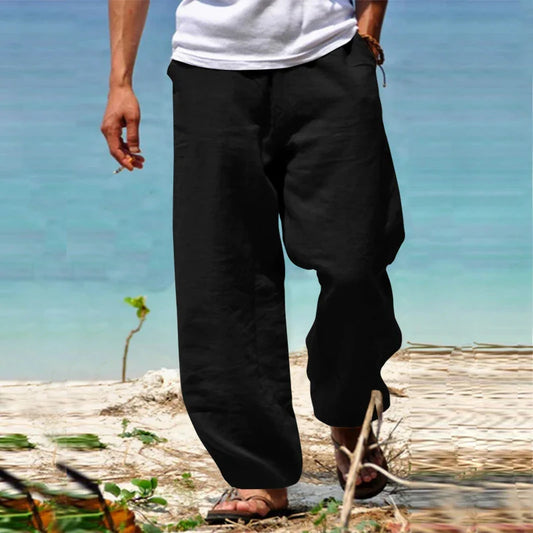 Mateo - Pantalón holgado hombre lino casual