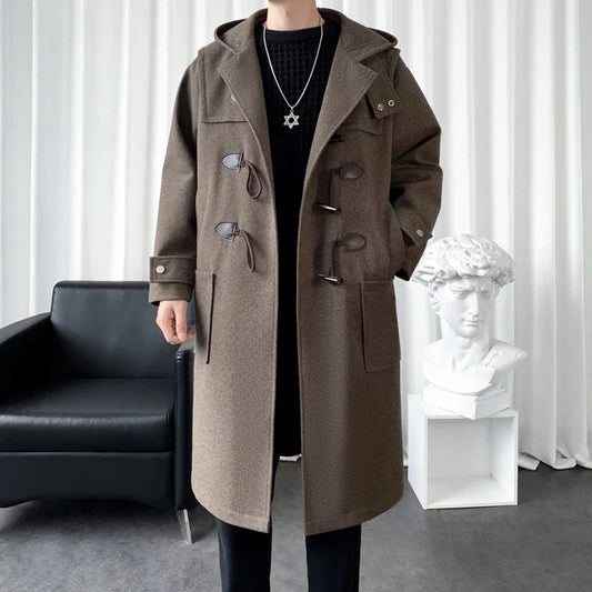 Laynce | Abrigo de invierno oversize para hombre de lana, cálido y moderno