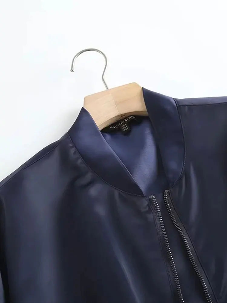 Solena | Chaqueta bomber clásica para mujer de poliéster y spandex