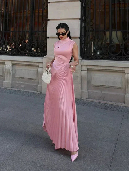 Adriana – Vestido largo asimétrico con abertura
