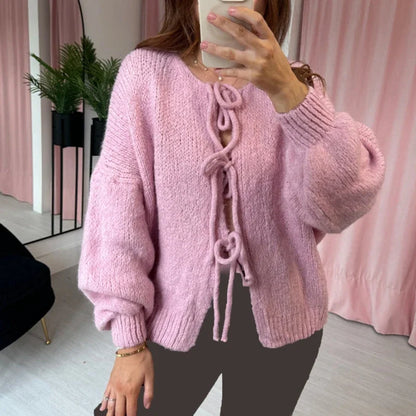 Letiziya | Cardigan de manga larga con escote en v para mujeres